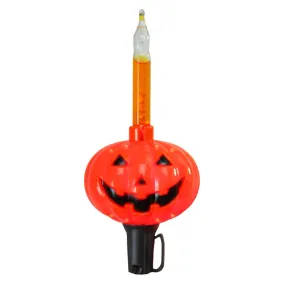 10-Count Jack-O'-Lantern Halloween Bubble Light Set with 9' Black Wire