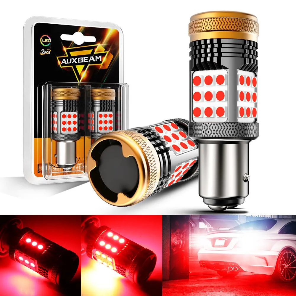 1157 BAY15D LED Brake/Tail Light Bulbs 56W 600% Hight Brightness CAN-Bus Error Free Red B21 Series | 2 Bulbs