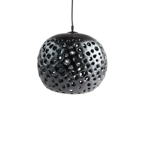 14" Ceramic Hanging Lantern in Black