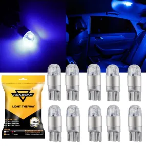 168 2825 W5W T10 LED Interior Light Bulbs 2w 300% Brighter Blue | 2 Bulbs