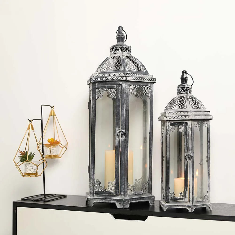 18"& 24.5" High Decorative Candle Lanterns