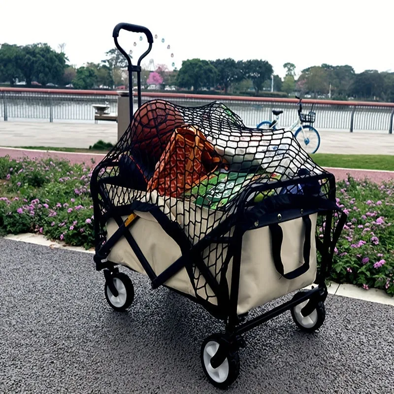 1pc Utility Wagon Net, Wagon Cargo Net, Wagon Parts Cargo Net, Heavy Duty Nylon Net For Garden Cart, Folding Trolley, Cart