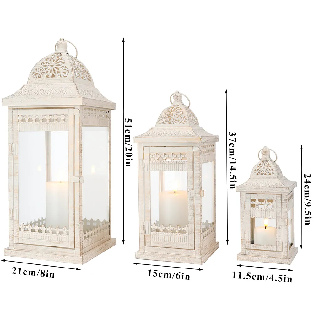 20"&14.5"&9.5" High Vintage Style Hanging Lantern