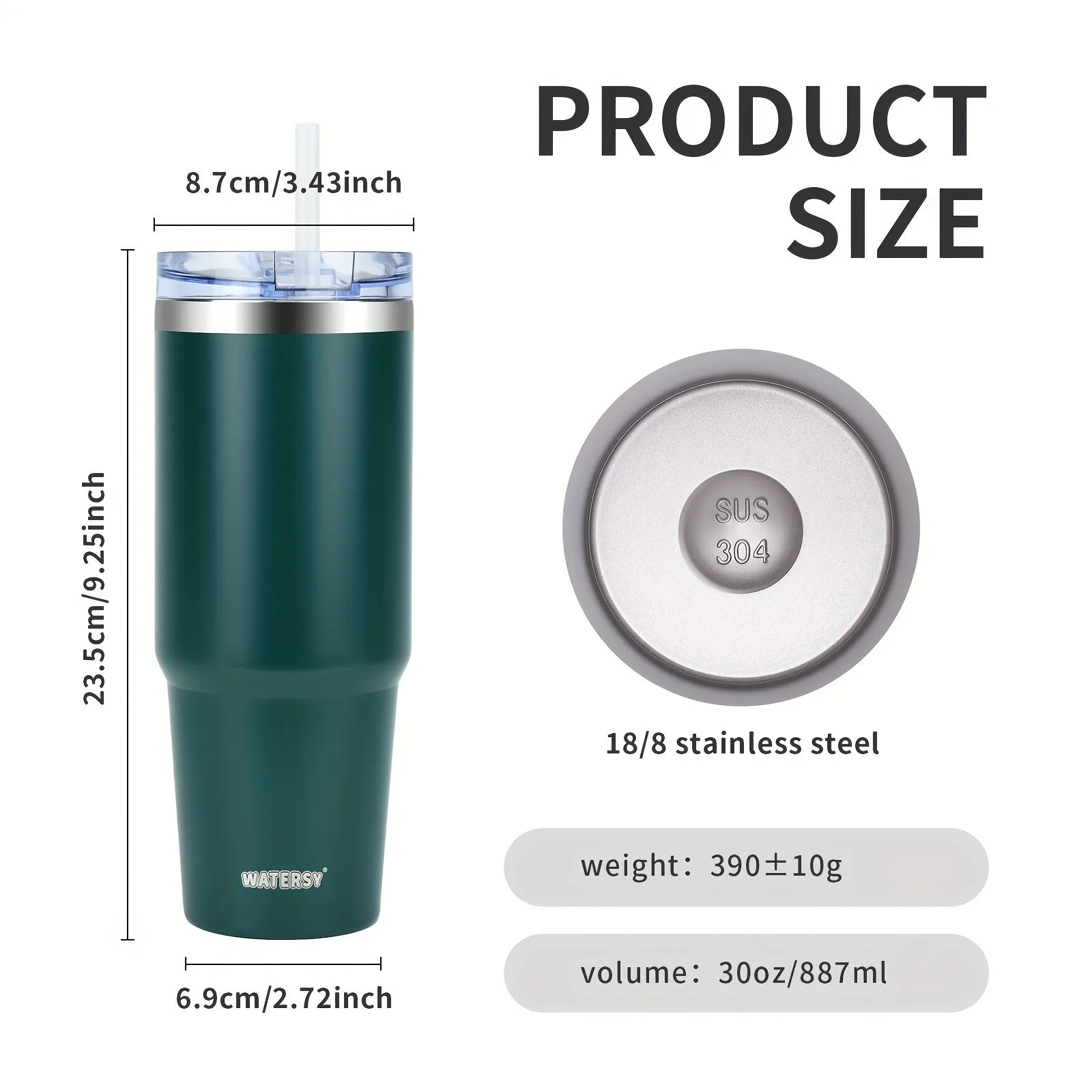 30oz Stainless Steel Insulated Tumbler  Perfect for OntheGo