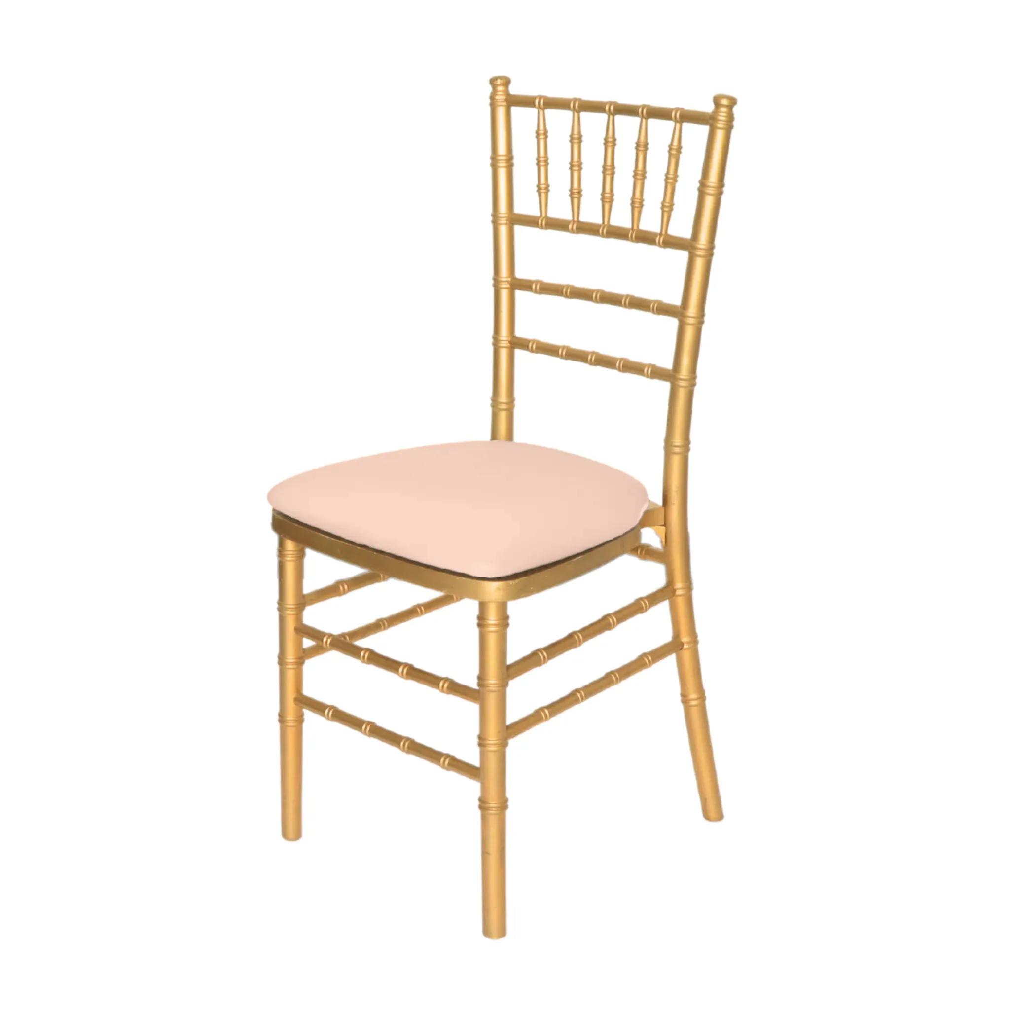 5 pcs/pk Spandex Chiavari Seat Pad Cover - Blush/Rose Gold