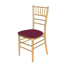 5 pcs/pk Spandex Chiavari Seat Pad Cover - Burgundy