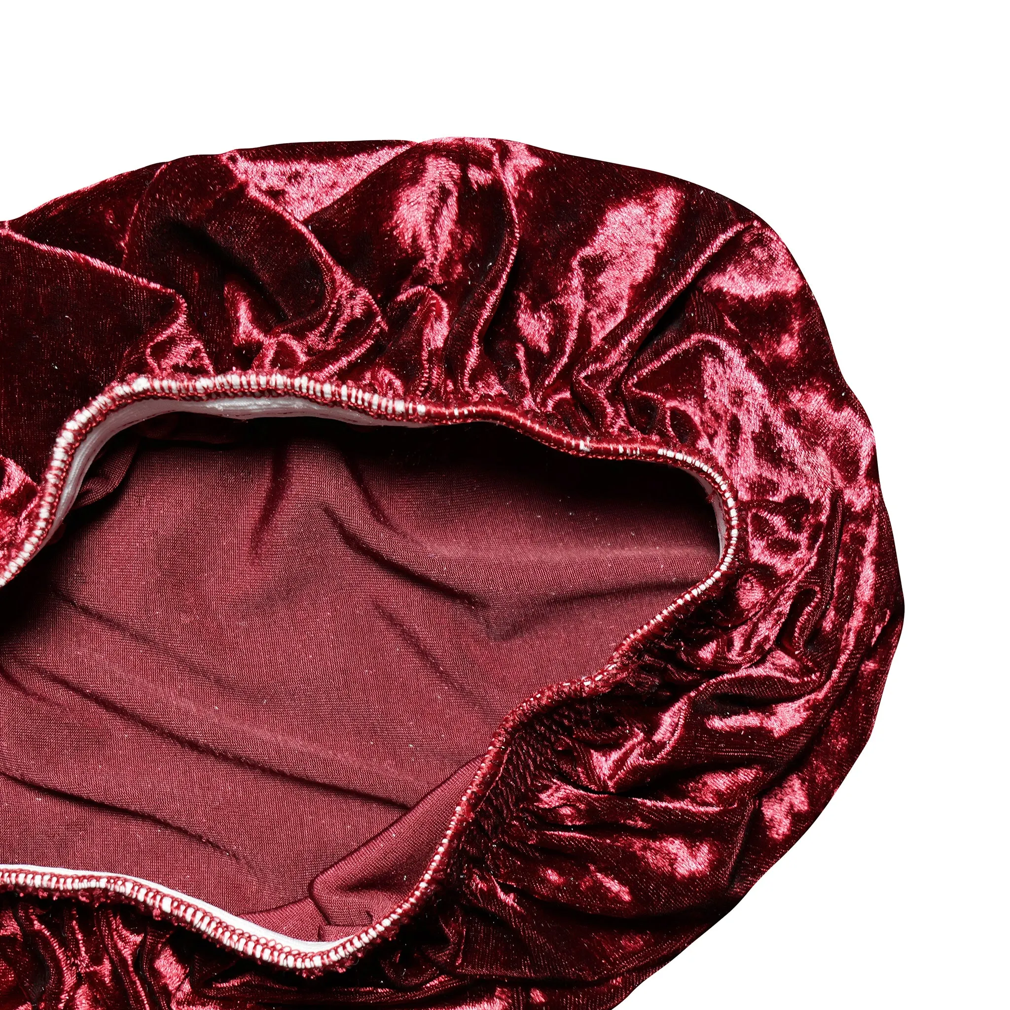 5 pcs/pk Velvet Spandex Chiavari Seat Pad Cover - Burgundy