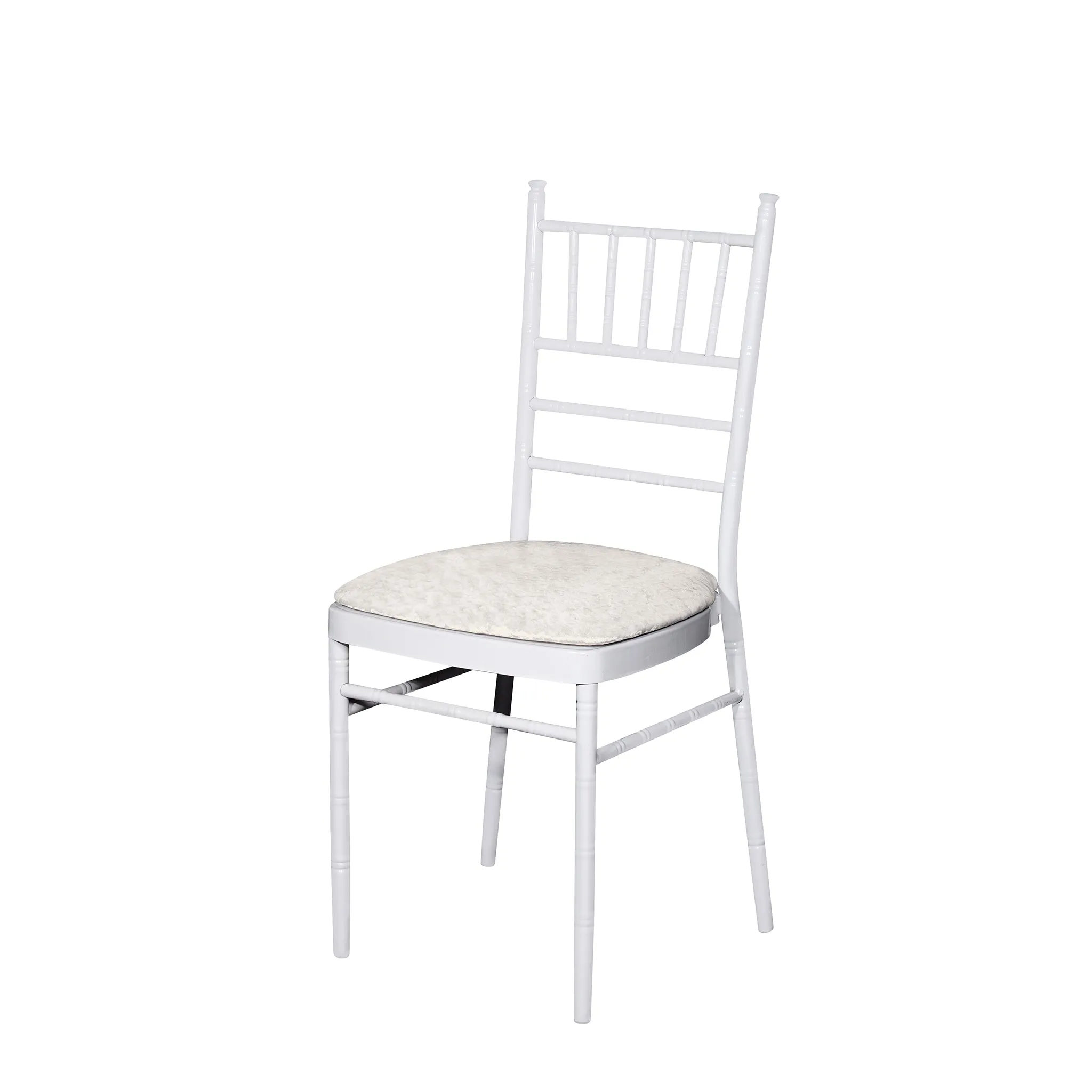 5 pcs/pk Velvet Spandex Chiavari Seat Pad Cover - Ivory