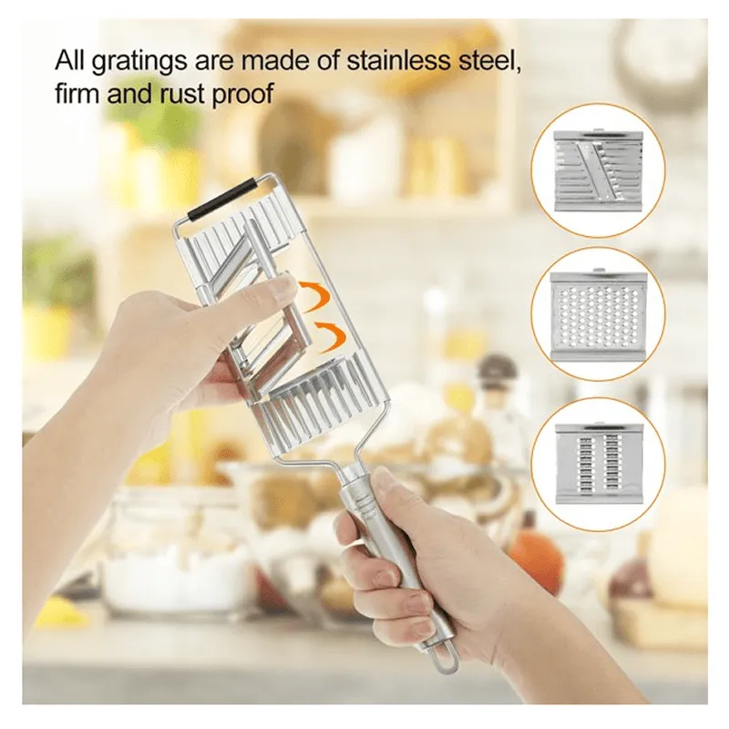 5 Piece Interchangeable Blade Handheld Grater And Shredder AO-78330