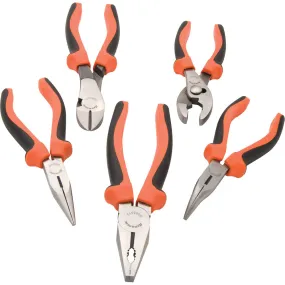 5 Piece Plier Set With Comfort Grip Handles