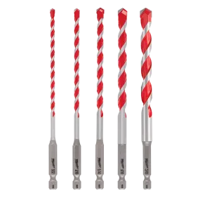 5pc. Shockwave Carbide Hammer Drill Bit Kit