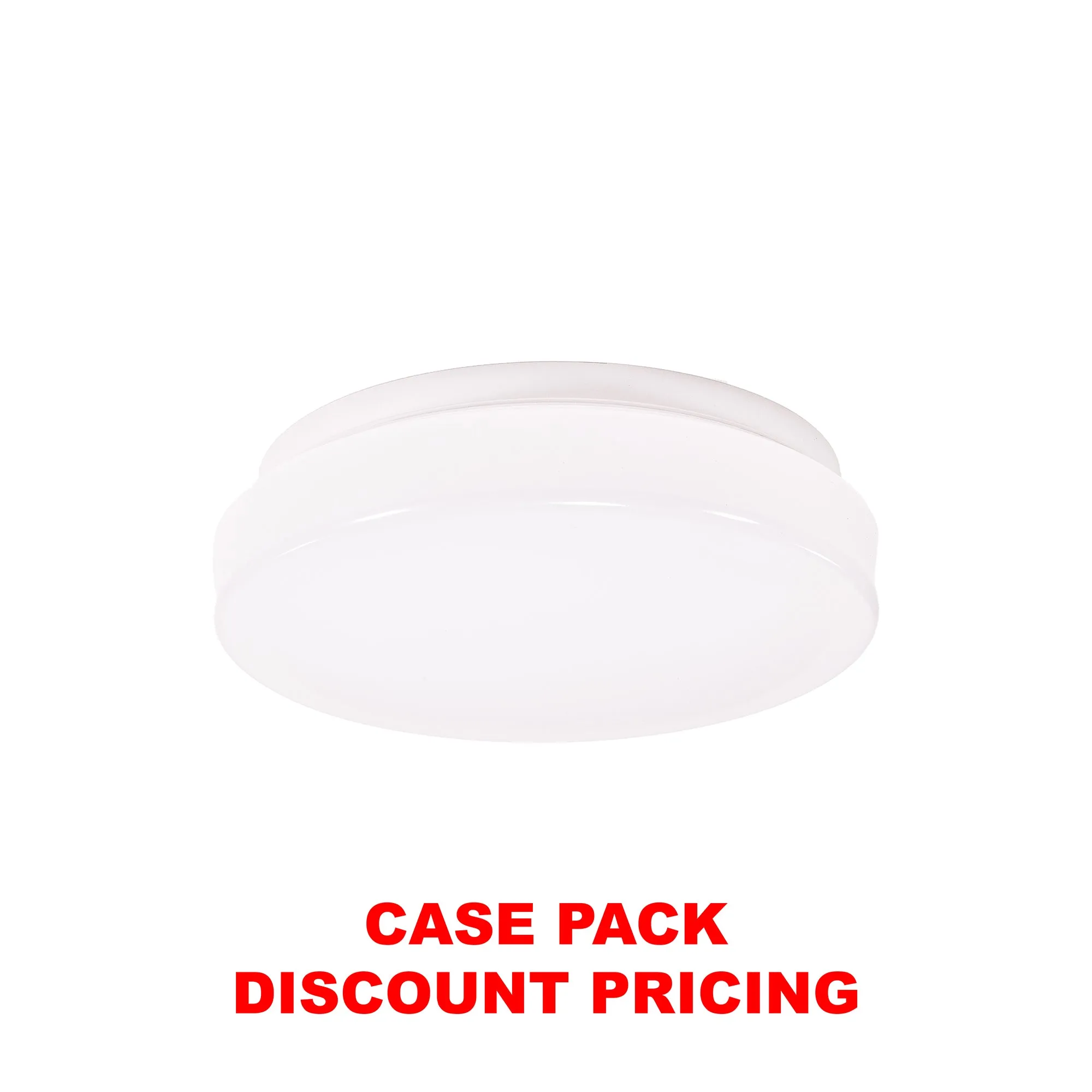 7 Inch Integrated LED Ceiling Flush Mount, 800 Lumens, 3K, White Finish 2 PACK