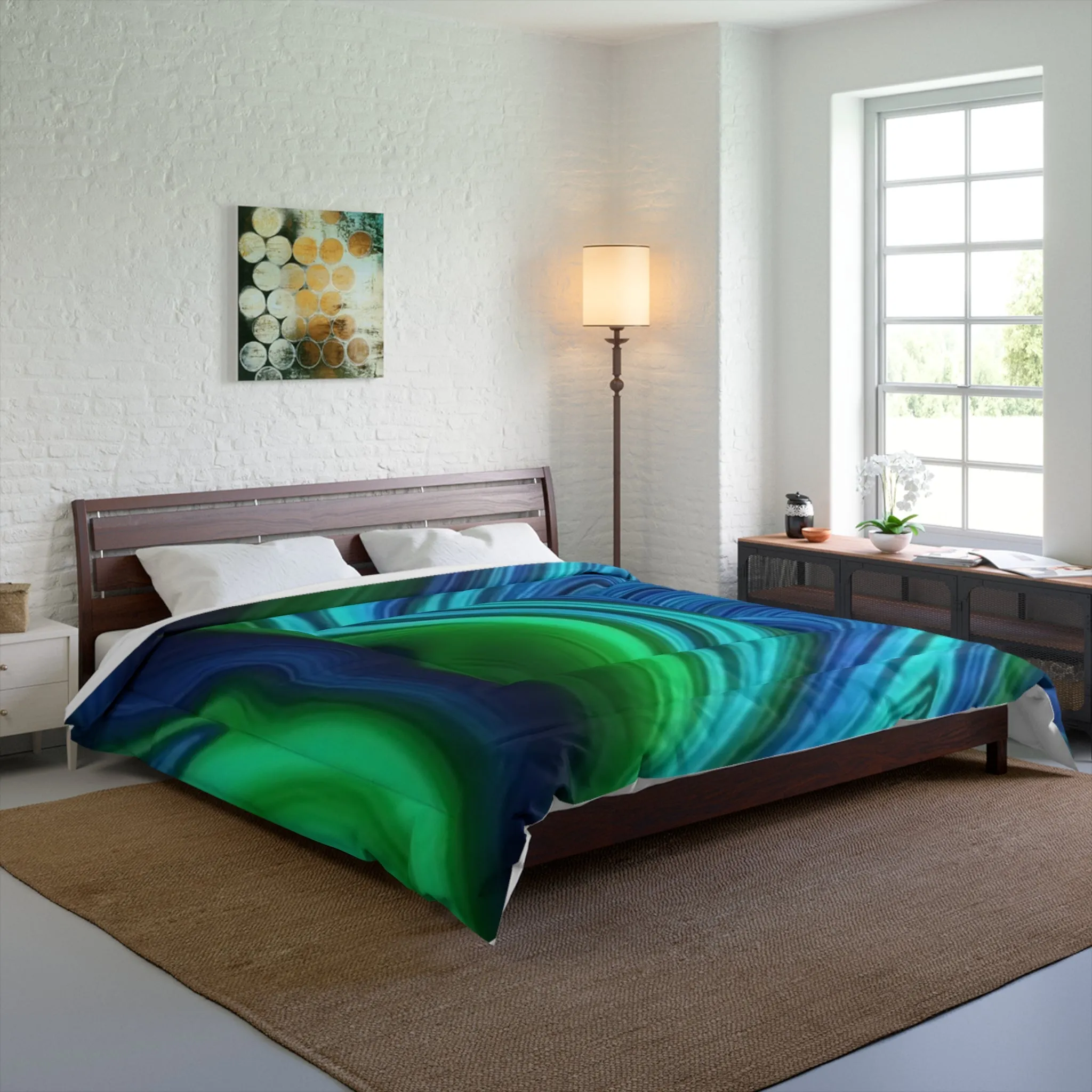 Abstract Wave Comforter - Cozy Bedroom Decor for Relaxation