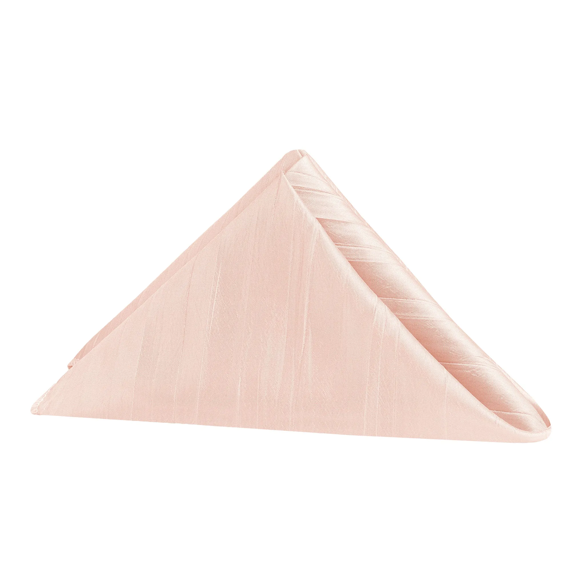 Accordion Crinkle Taffeta Napkin 20"x20" - Blush/Rose Gold