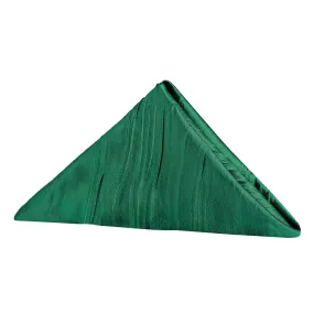 Accordion Crinkle Taffeta Napkin 20"x20" - Emerald Green