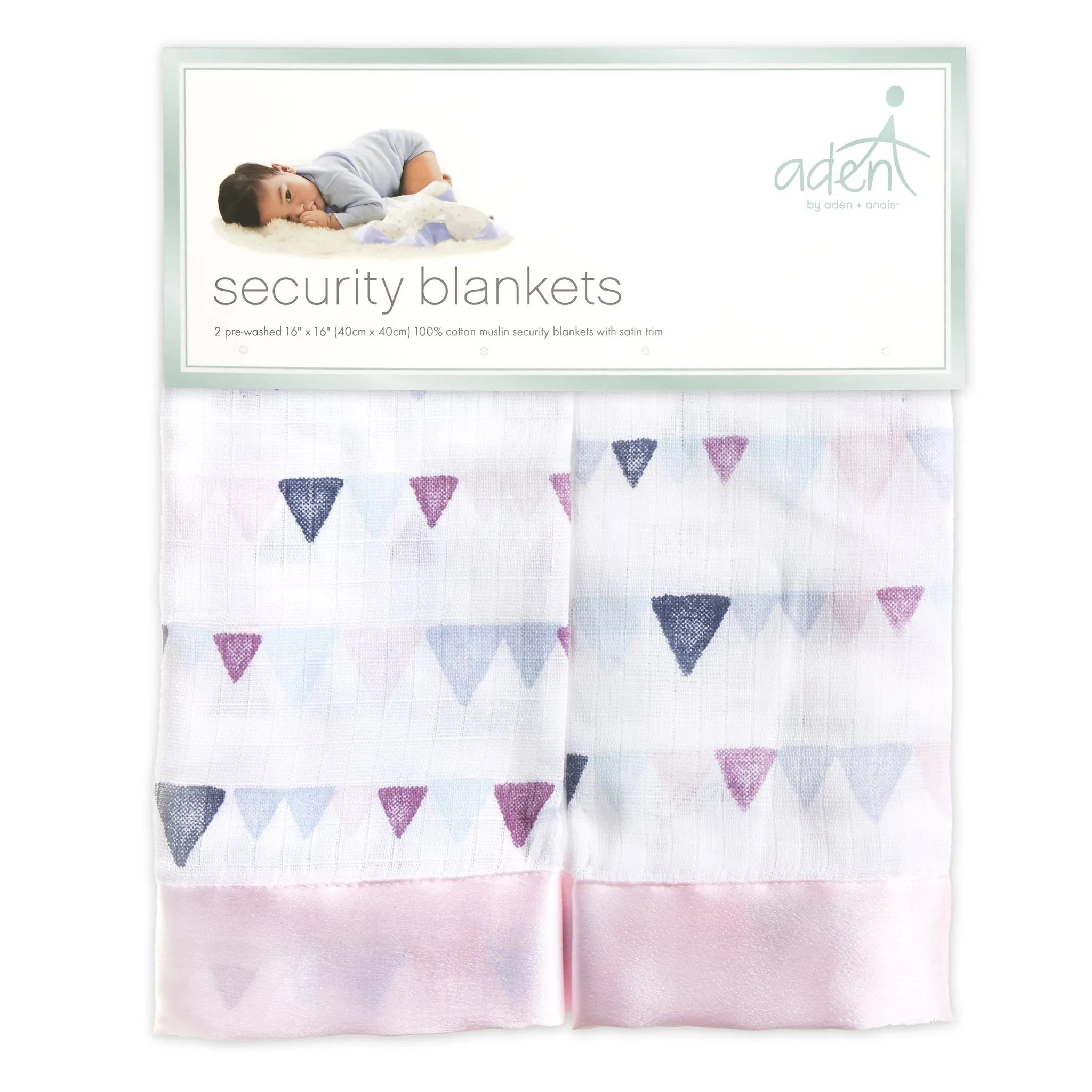 Aden and Anais - Aden by Aden   Anais Security Blankets Comforter - Pretty Pink (set of 2)