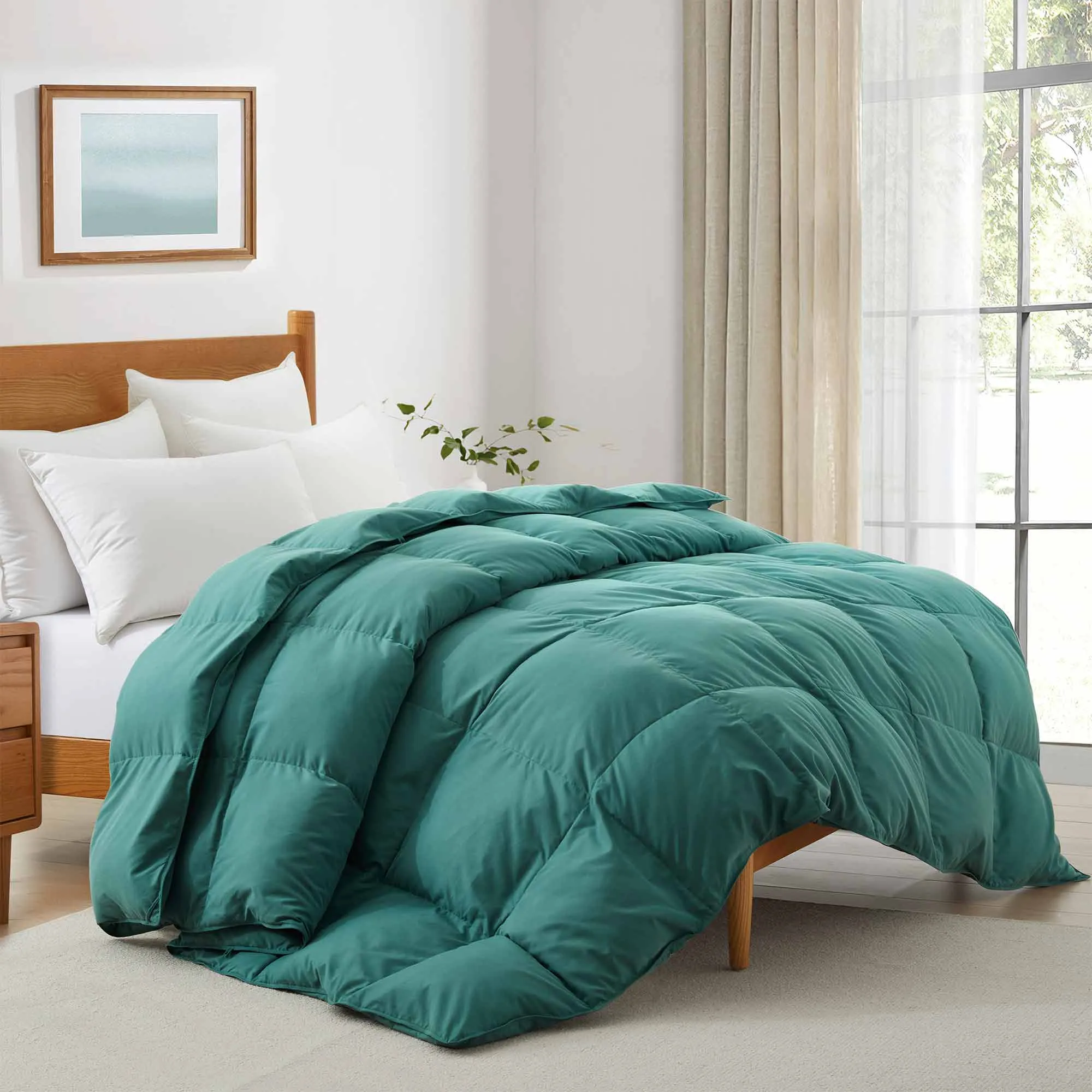 All Seasons Down and Feather Fiber Comforter Ultra Soft Comforter