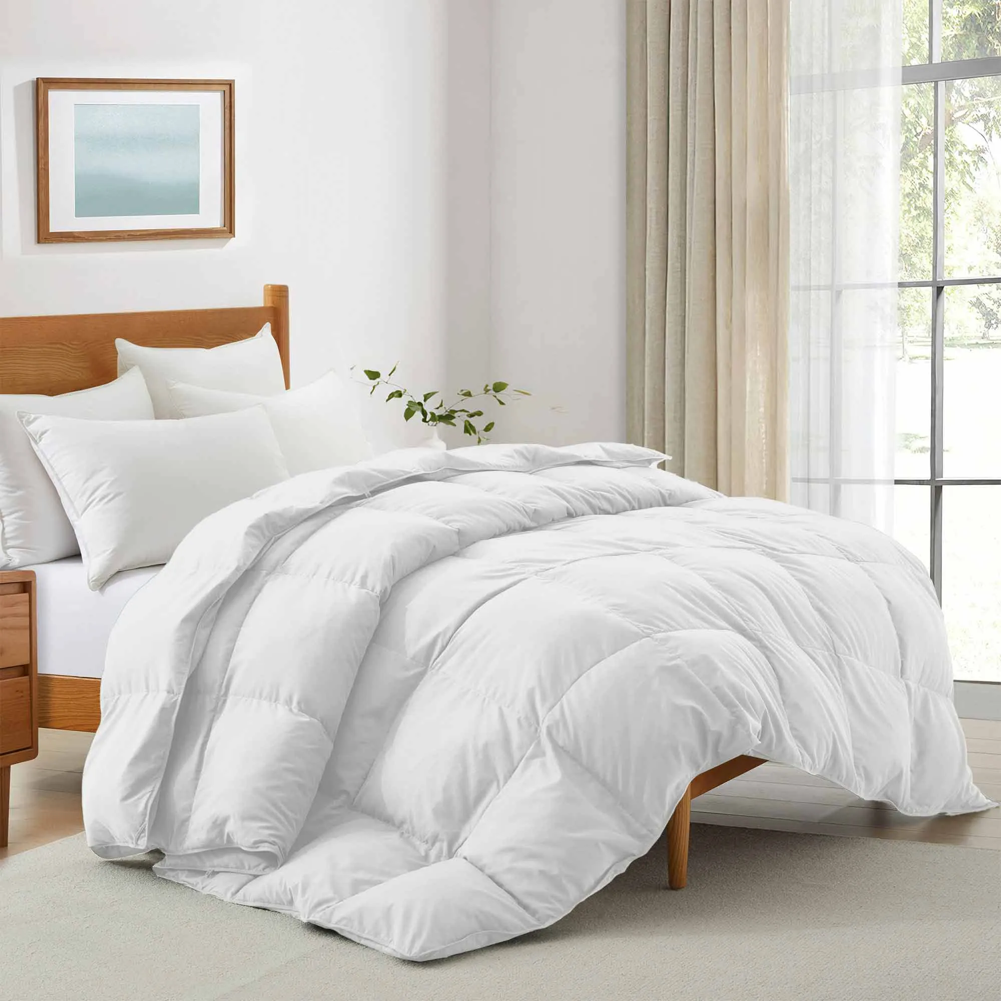 All Seasons Down and Feather Fiber Comforter Ultra Soft Comforter