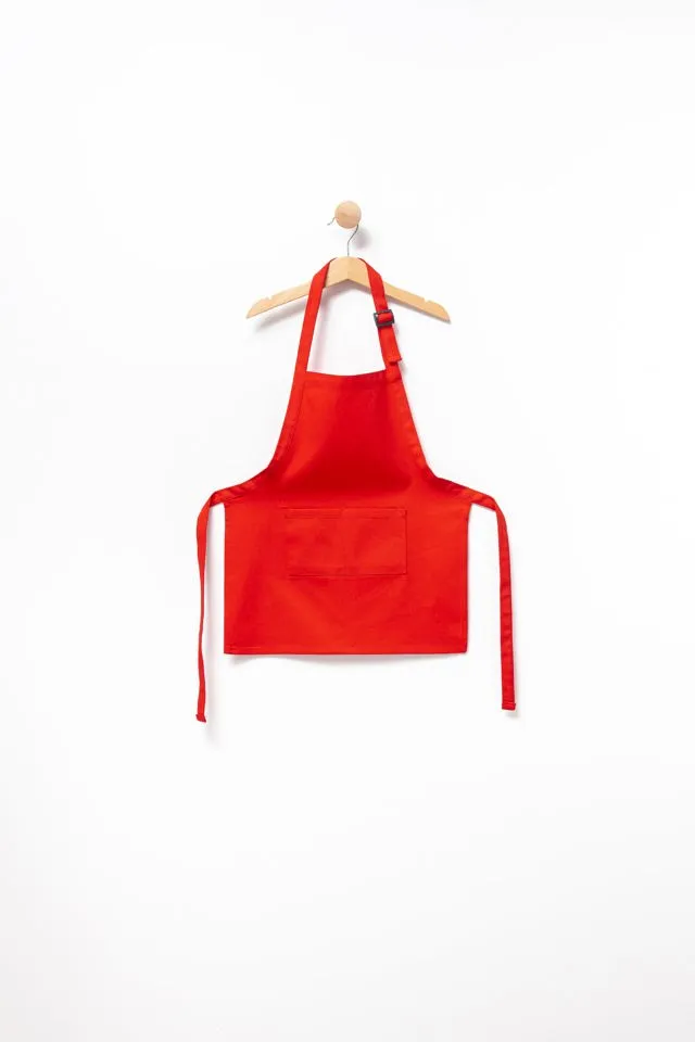 Apron with Patch Pockets Adjustable Neck Strap With Buckle