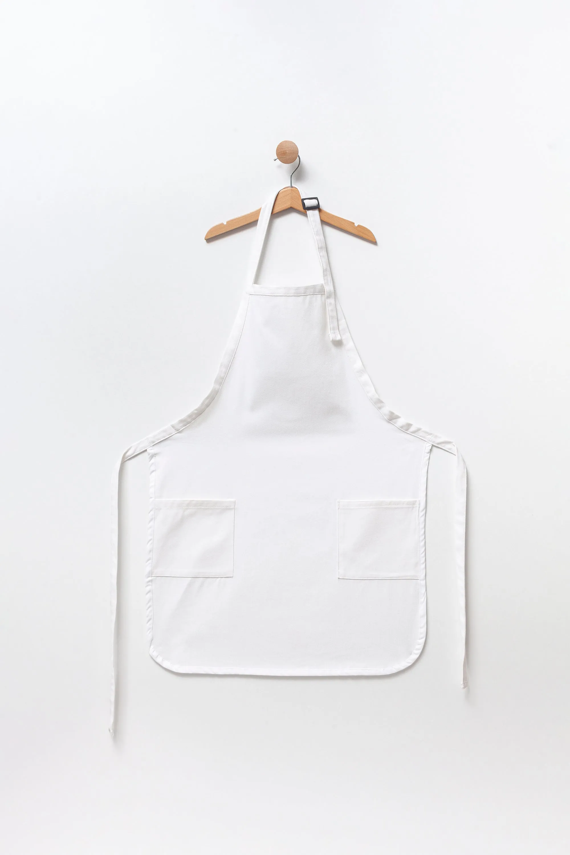 Apron with Patch Pockets Adjustable Neck Strap With Buckle