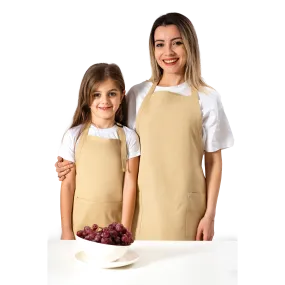 Apron with Patch Pockets Adjustable Neck Strap With Buckle