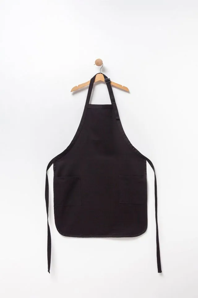 Apron with Patch Pockets Adjustable Neck Strap With Buckle