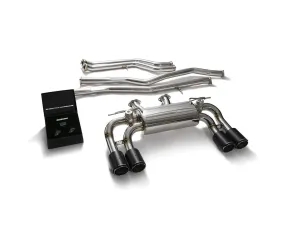 ARMYTRIX Stainless Steel Valvetronic Catback Exhaust System Quad Carbon Tips BMW M2 Competition F87 2019-2021