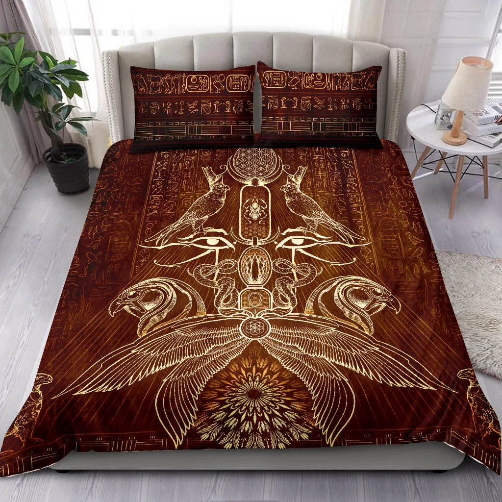 Auspices Of Horus - Burnt | Bedding Set | Yantrart Design