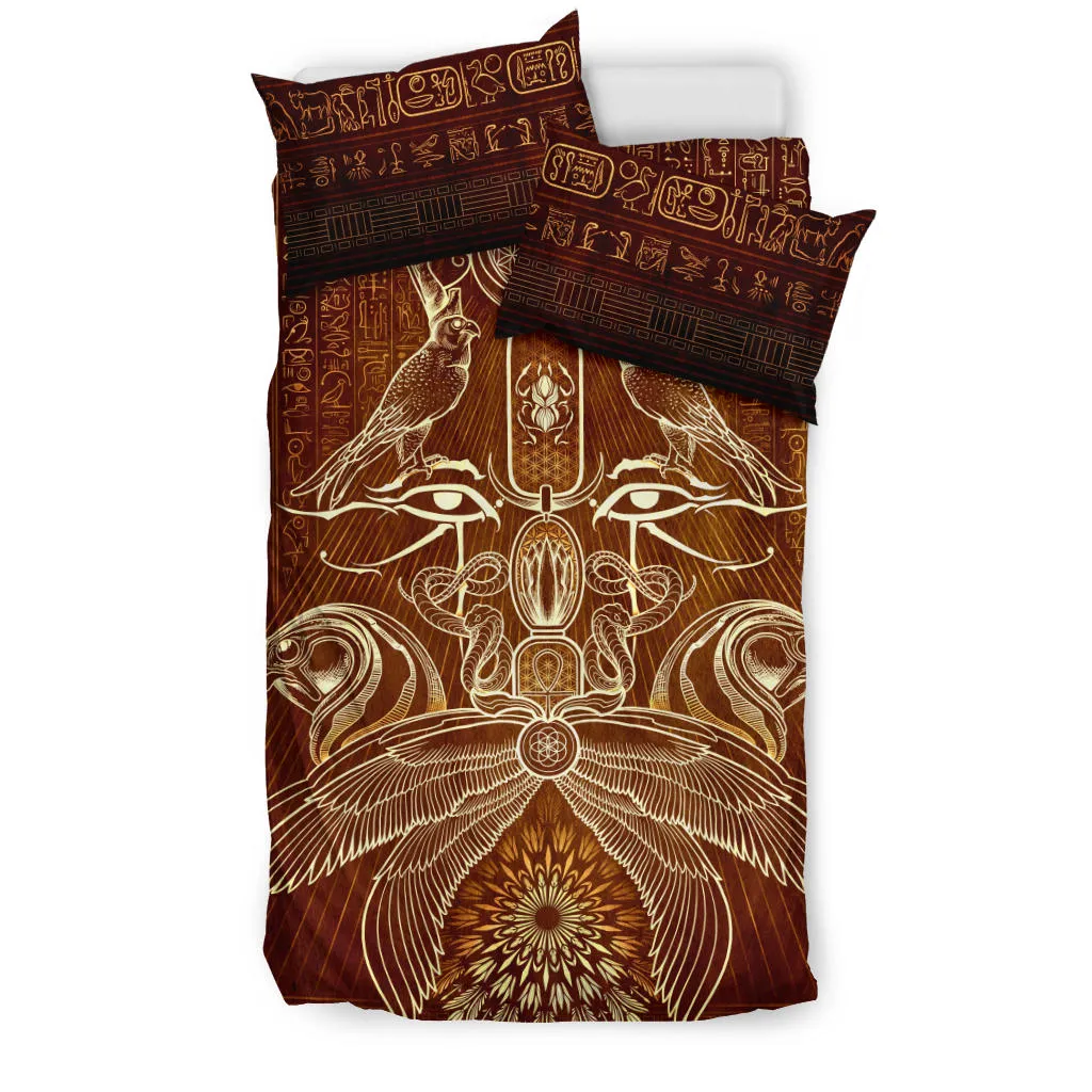 Auspices Of Horus - Burnt | Bedding Set | Yantrart Design