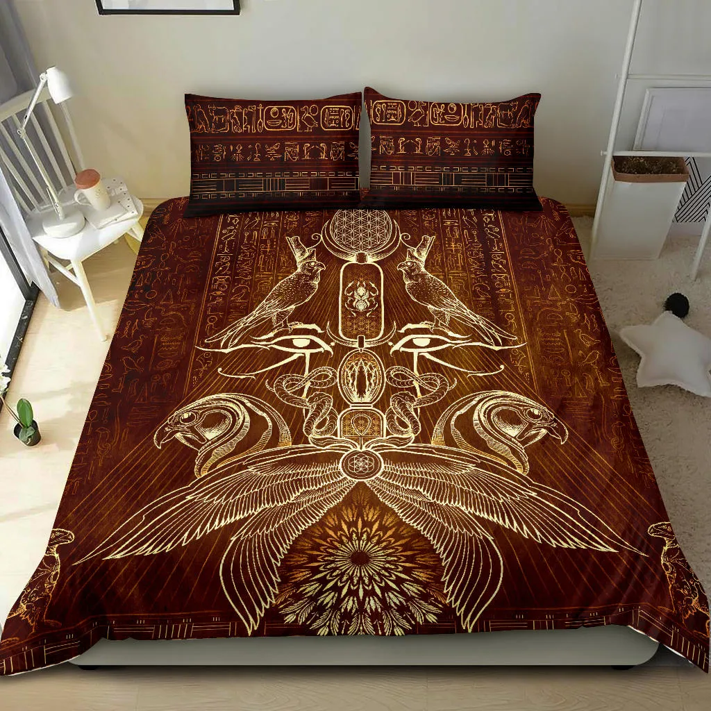 Auspices Of Horus - Burnt | Bedding Set | Yantrart Design