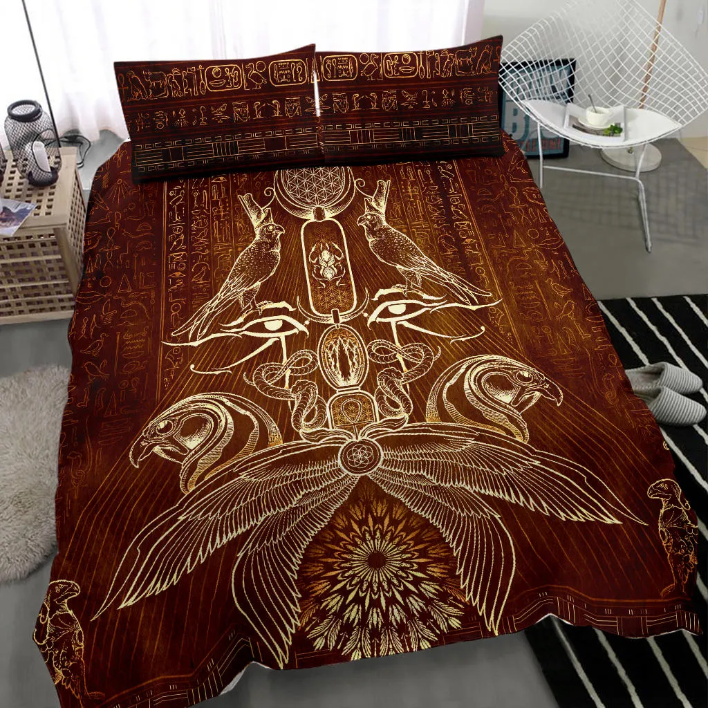 Auspices Of Horus - Burnt | Bedding Set | Yantrart Design