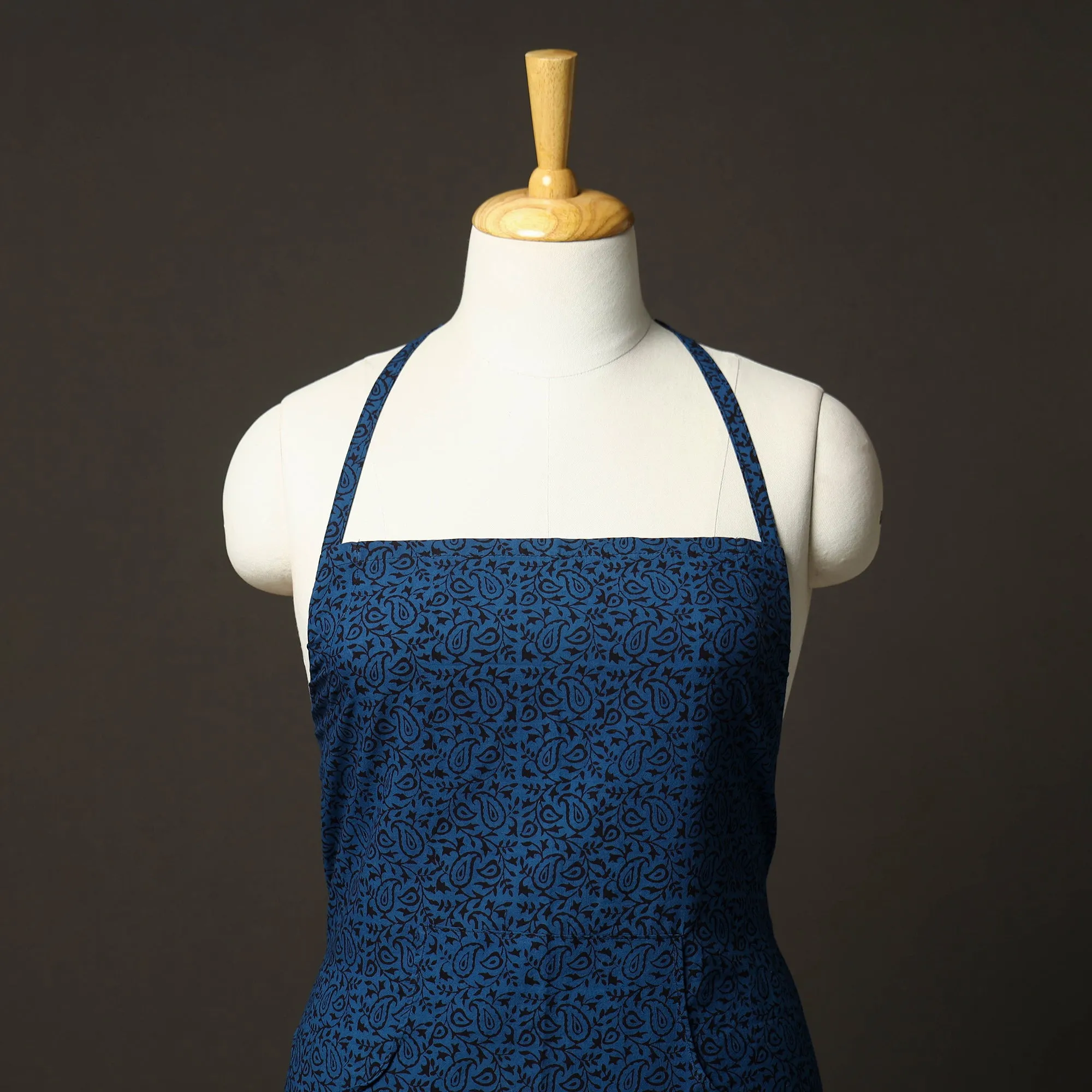 Bagh Block Printed Cotton Apron with Pocket 38