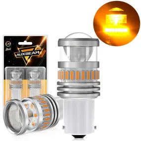 BAU15S 7507 LED Turn Signal Light Rear/Front, Side Maker Light Bulbs 11W 4000ML 3500K Amber B1 Series | 2 Bulbs