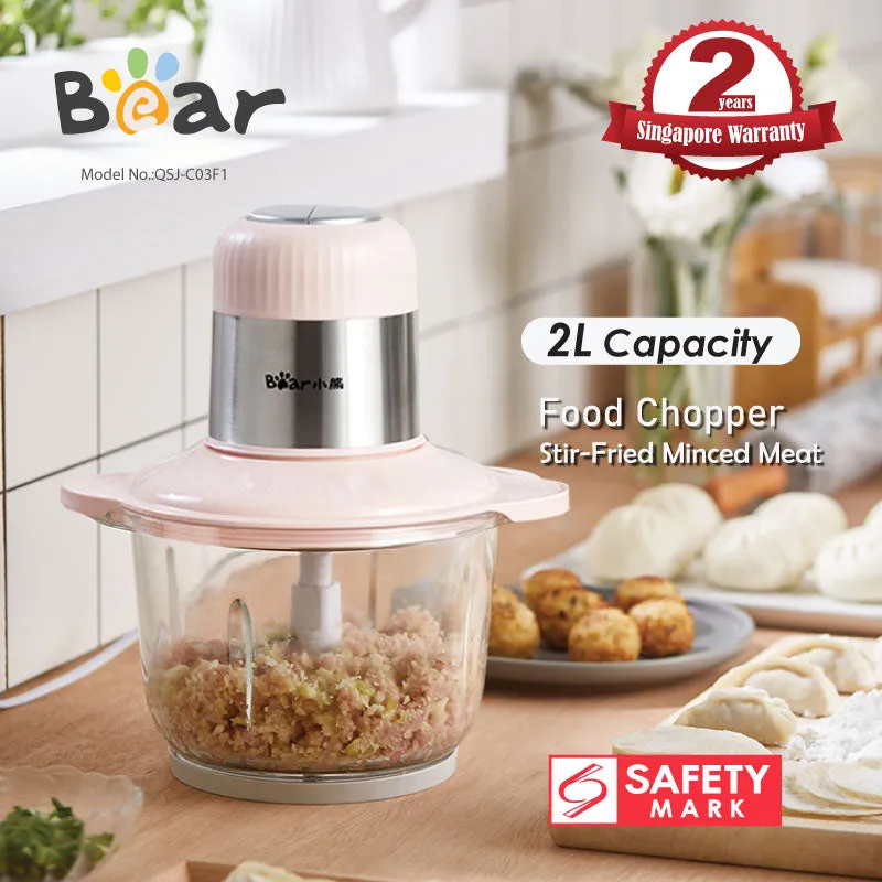 Bear 2L Multifunctional Electric Large-capacity Food Chopper (QSJ-C03F1)