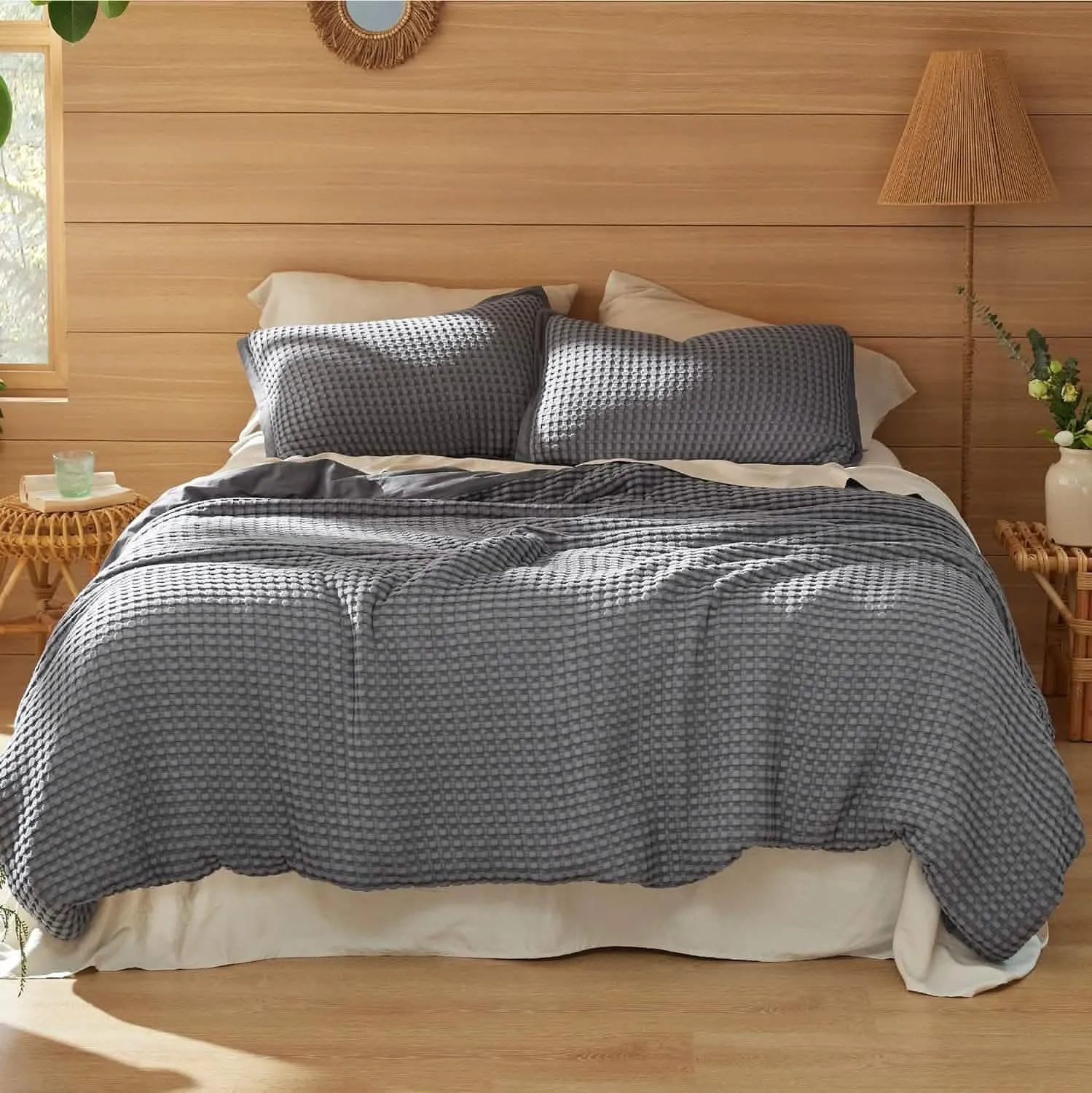 Bedsure Rayon Derived from Bamboo and Cotton Duvet Cover Set