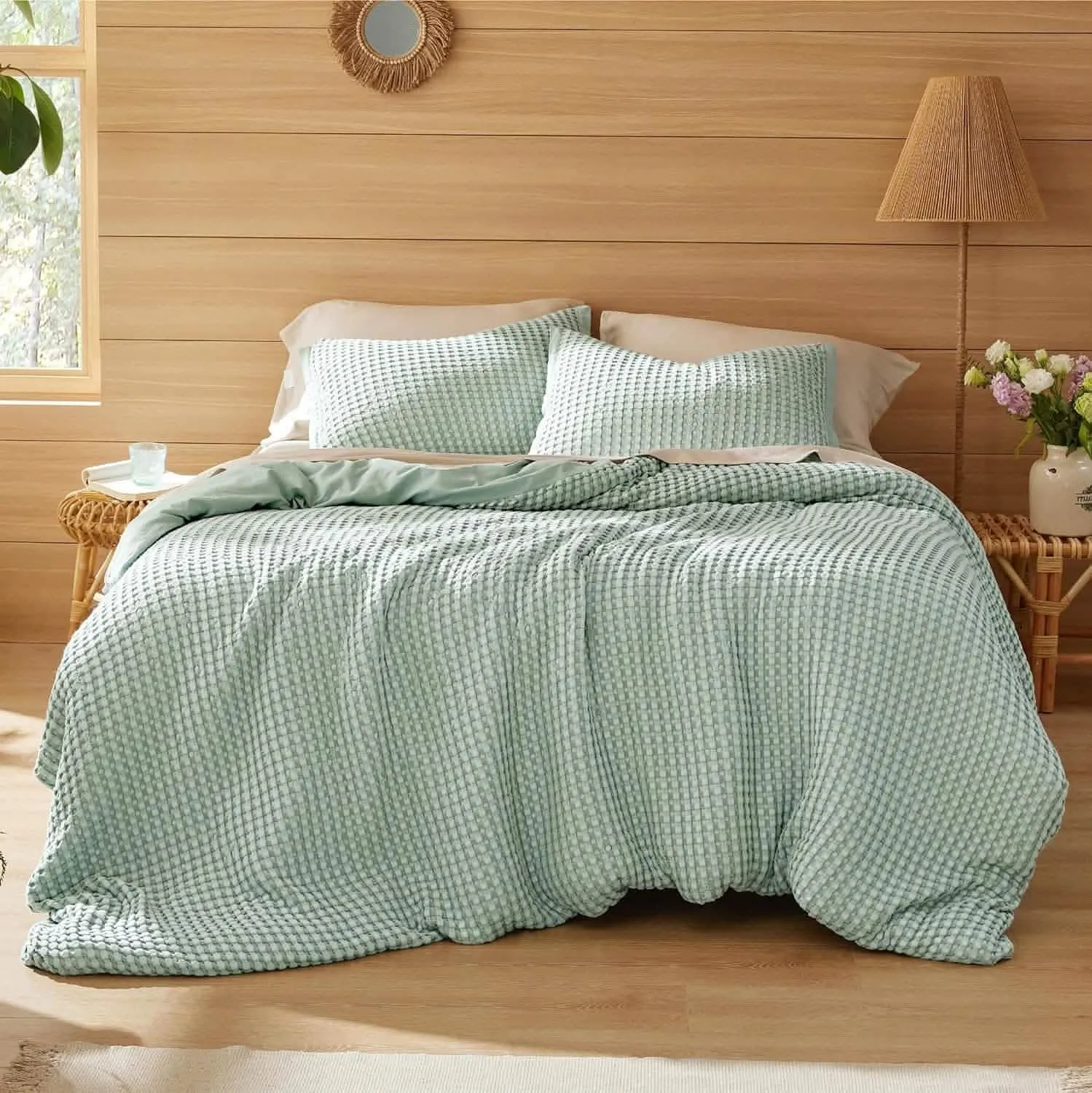 Bedsure Rayon Derived from Bamboo and Cotton Duvet Cover Set