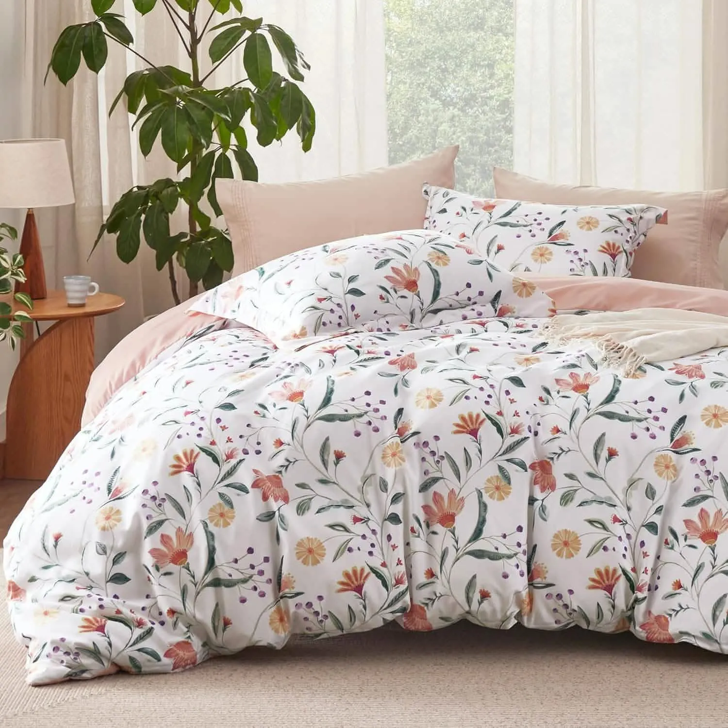 Bedsure Reversible Pale Duvet Cover Set