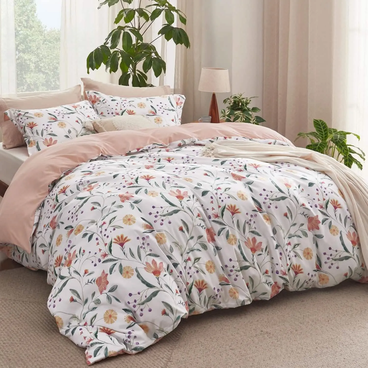 Bedsure Reversible Pale Duvet Cover Set