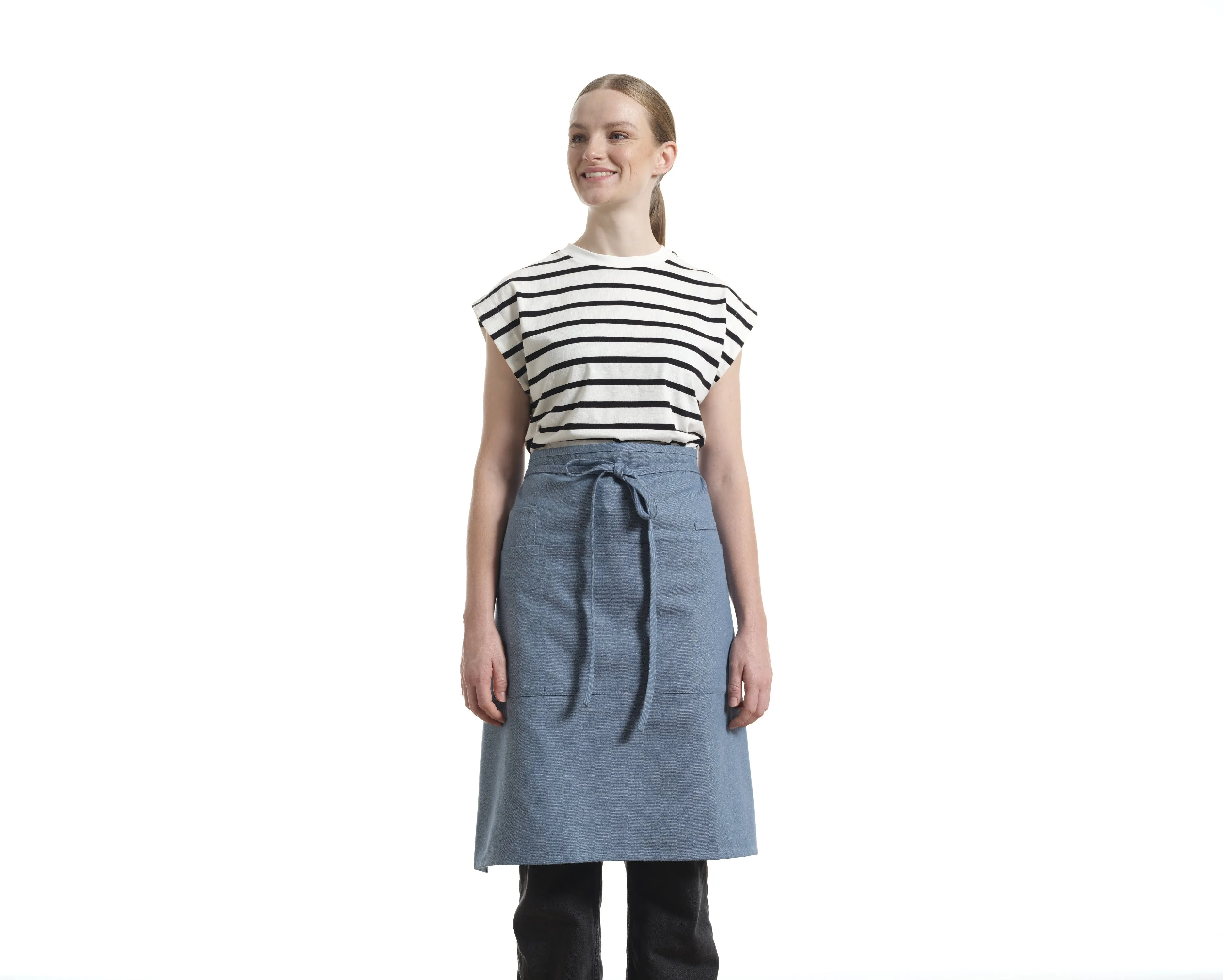 Bistro Apron with Pockets, Cotton Apron for Kitchen & Restaurant | Eco-Friendly