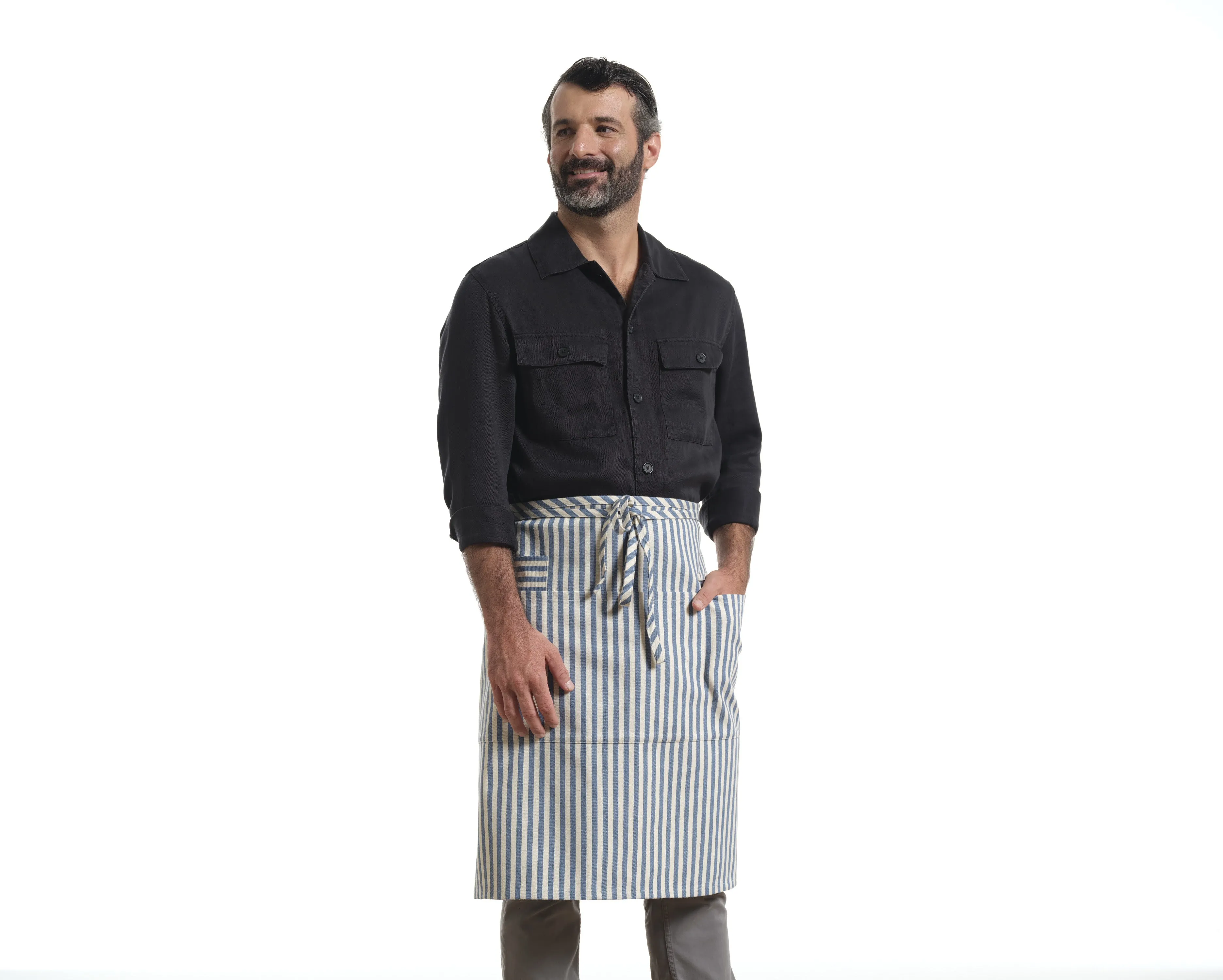 Bistro Apron with Pockets, Cotton Apron for Kitchen & Restaurant | Eco-Friendly