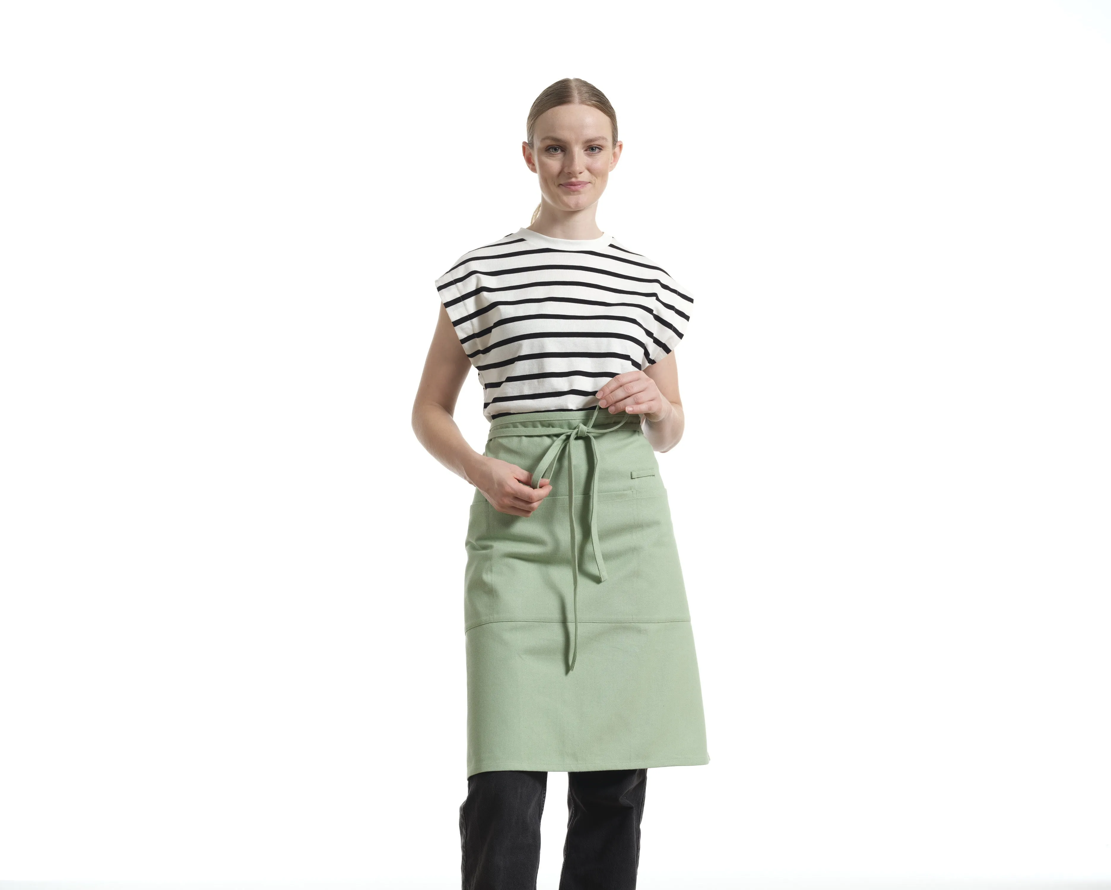 Bistro Apron with Pockets, Cotton Apron for Kitchen & Restaurant | Eco-Friendly