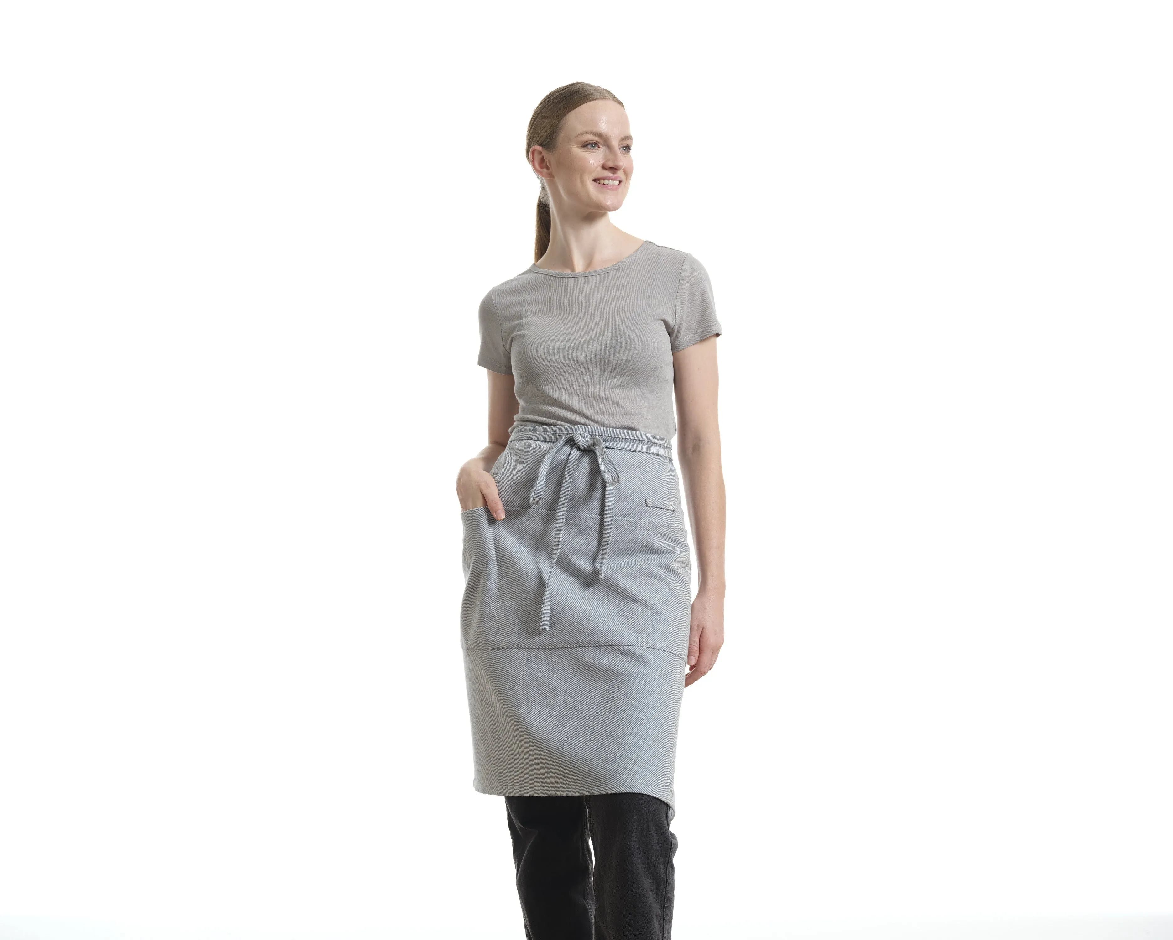 Bistro Apron with Pockets, Cotton Apron for Kitchen & Restaurant | Eco-Friendly