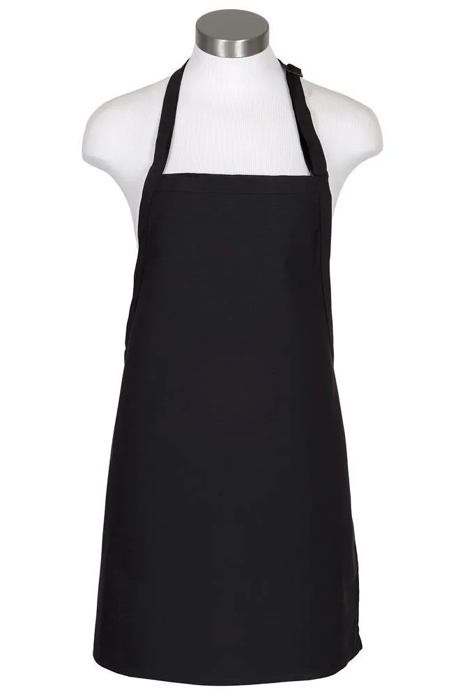 Black Cover Up Bib Adjustable Apron (No Pockets)