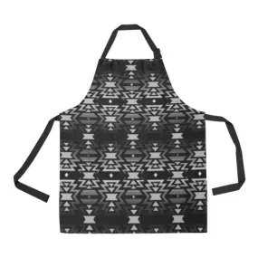 Black Fire Black and Gray Apron