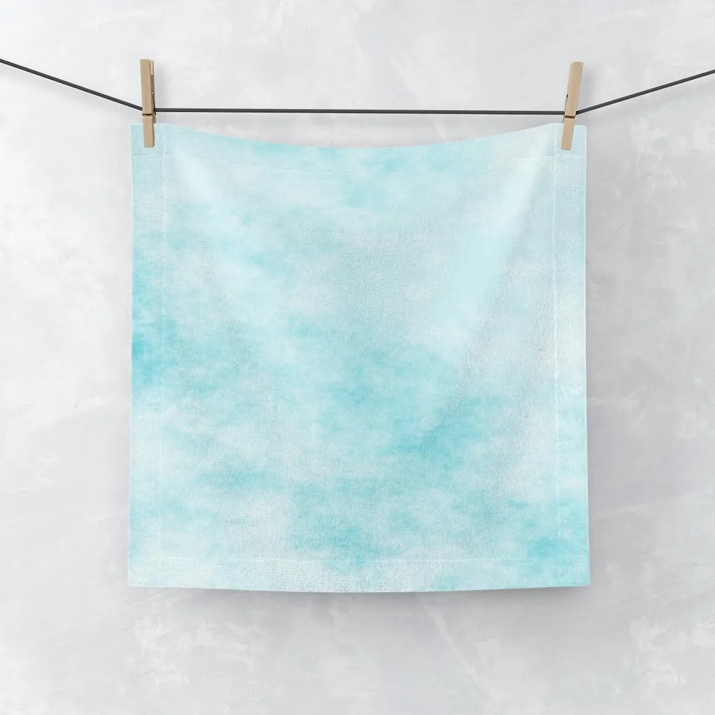 Blue Clouds Face Towel