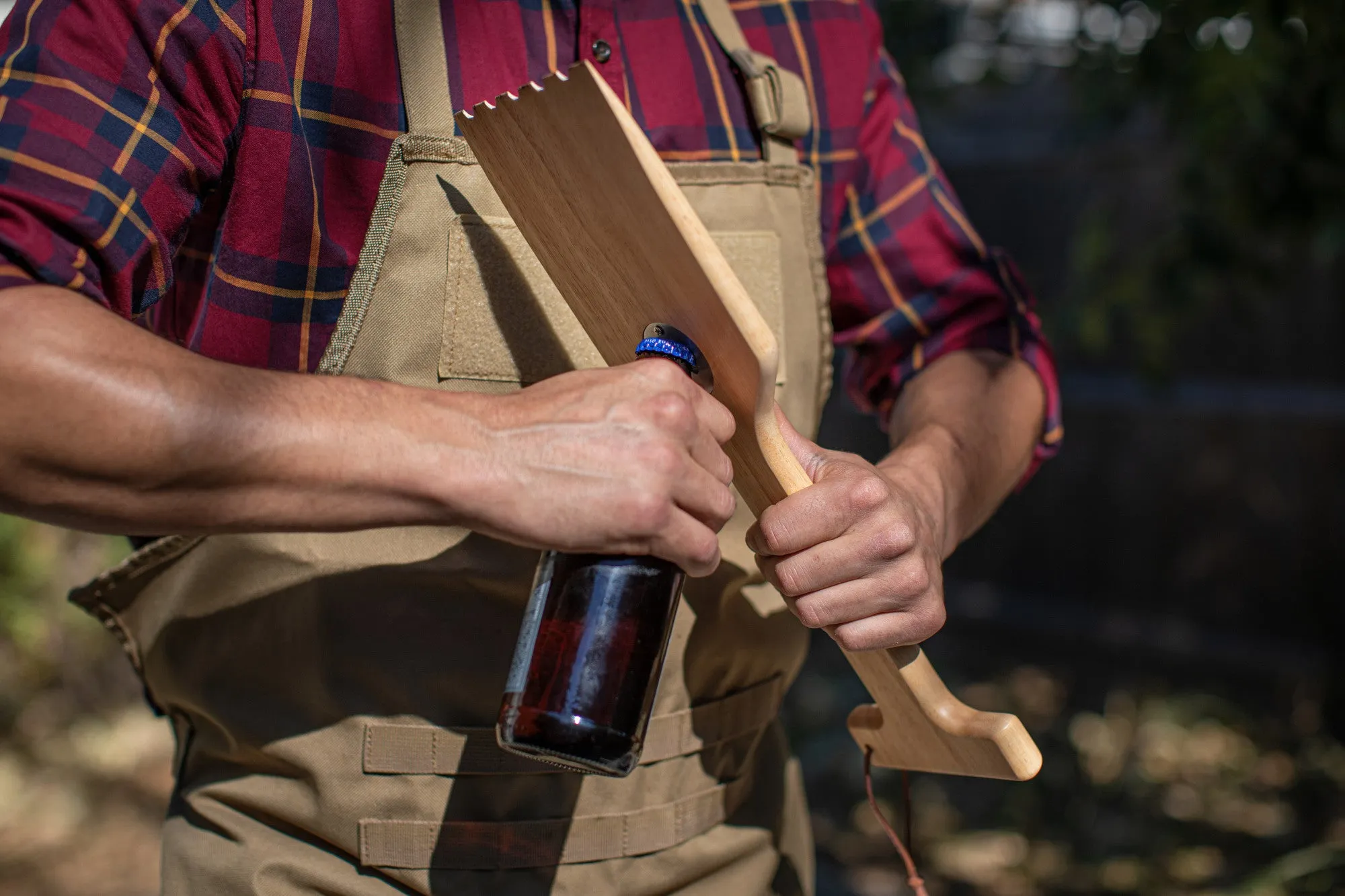 Boise State Broncos - Hardwood BBQ Grill Scraper with Bottle Opener