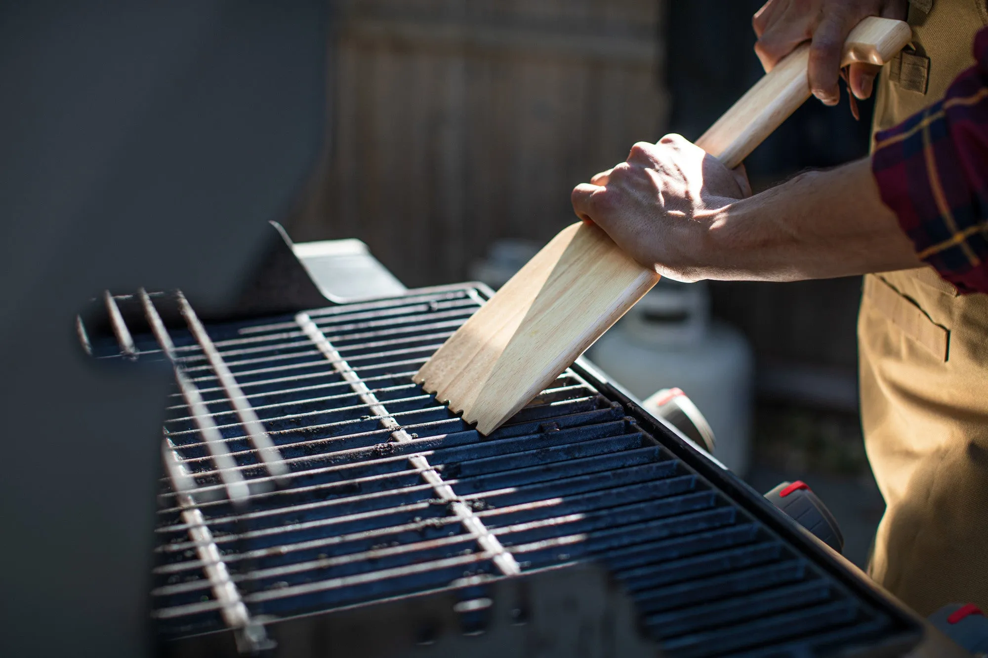 Boise State Broncos - Hardwood BBQ Grill Scraper with Bottle Opener