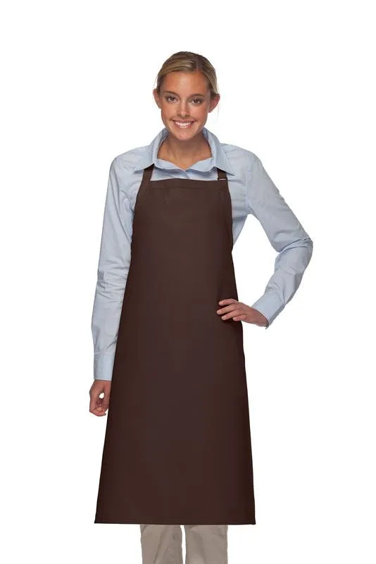 Brown Deluxe XL Butcher Adjustable Apron (No Pockets)