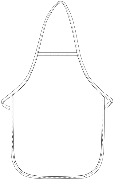 Brown Kid's XL Bib Apron (No Pockets)