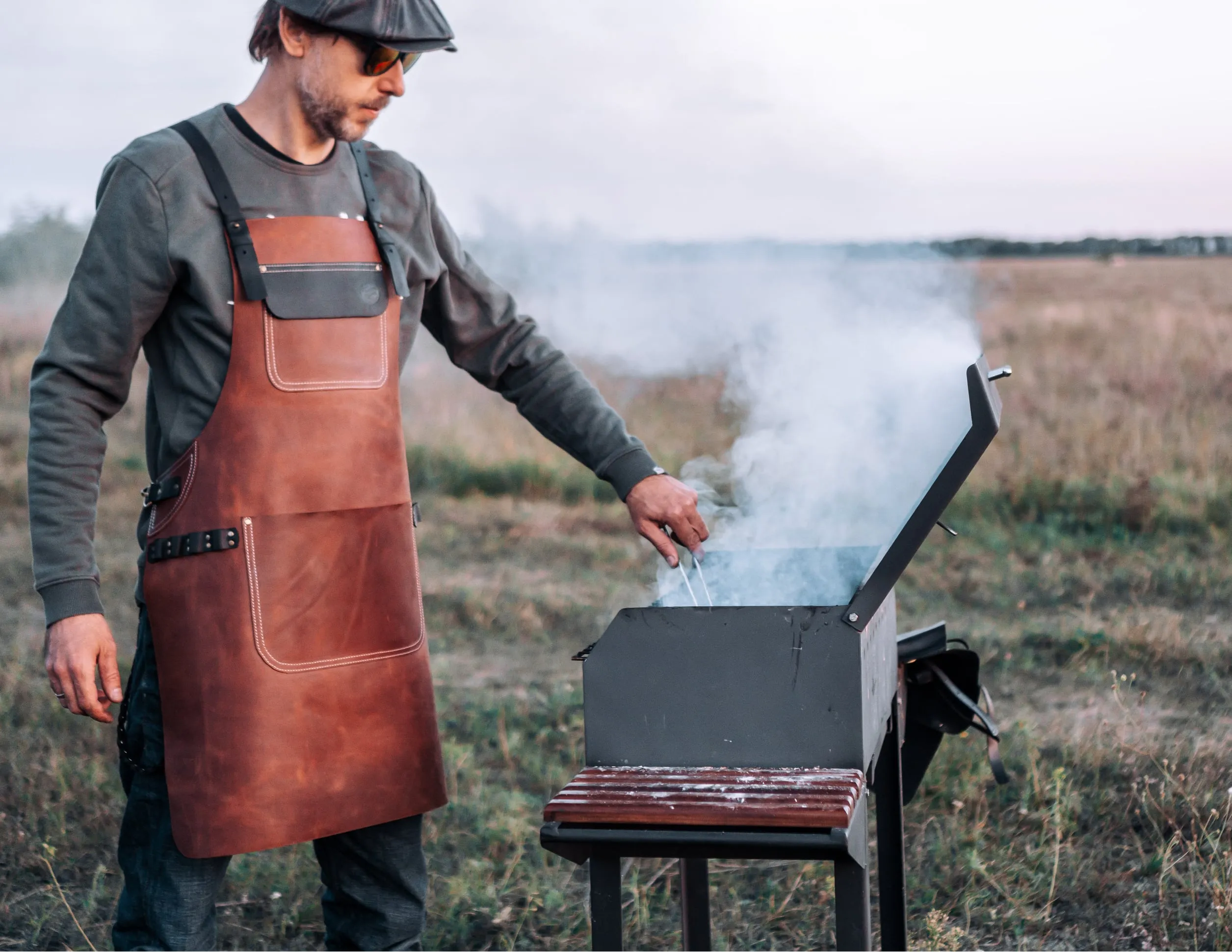 Brown Leather Apron | Work Aprons | Universal size for Mens and Womens